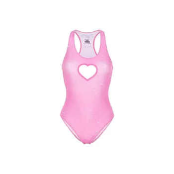 Vetements Heart Cutout Swimsuit 'Pink Splash'