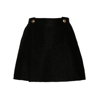 TOM FORD Textured Pleat Detailed Mini Skirt