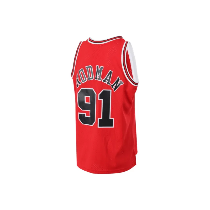 Mitchell & Ness Chicago Bulls Road 1997 98 Dennis Rodman Swingman Jersey-1