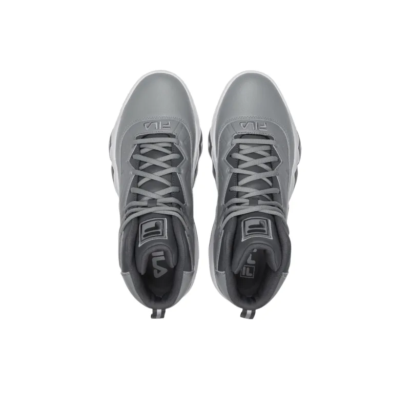 FILA MB Cushioning, Slip Resistant, And Abrasion Resistant Mid Top Basketball Shoes Men's Gray-3