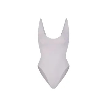 SKIMS SIGNATURE SWIM SCOOP NECK ONE PIECE One-piece Swimsuit Women's Chrome/Chrome-Plated