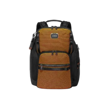 TUMI Alpha Bravo Polyester Backpack Medium Size Men's Black & Yellow