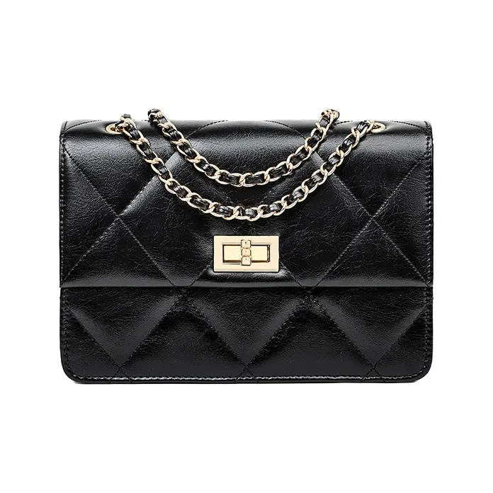 C°BANNER Cow Leather With Synthetic Leather Shoulder Bag, Crossbody Bag Medium Size Women's Black-4