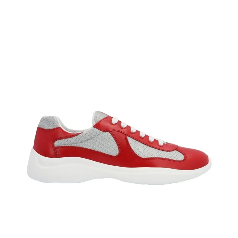 PRADA America's Cup Low Top Casual Shoes Men's Red-1