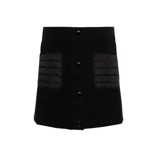 Moncler Logo Patch Straight Hem Mini Skirt