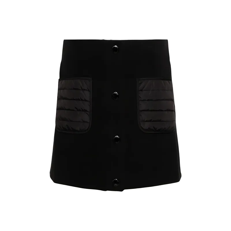 Moncler Logo Patch Straight Hem Mini Skirt-0
