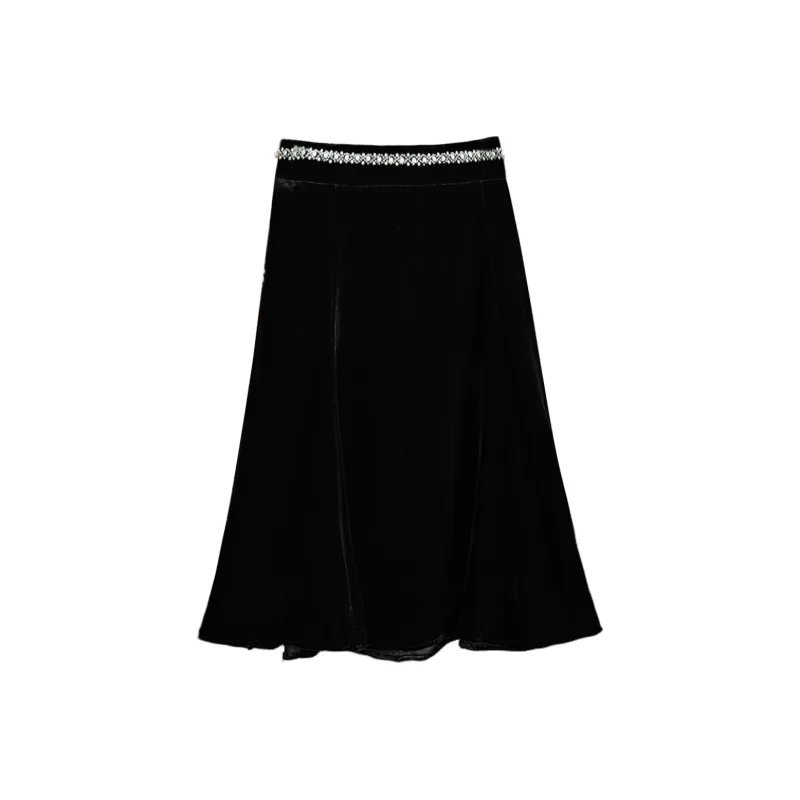 To The West Casual Short Skirts Women's Black-0