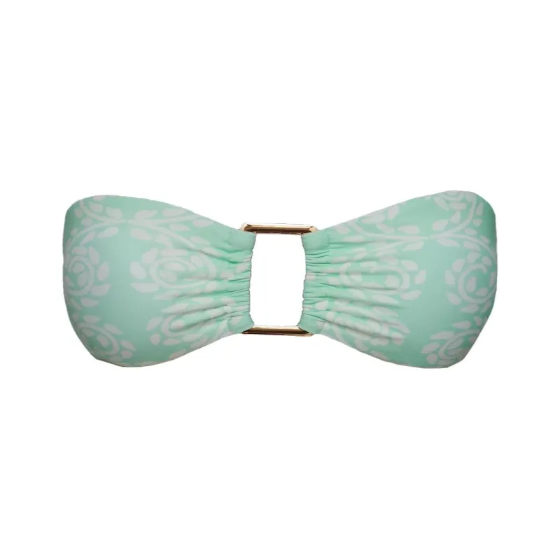 PRINCESS POLLY CALBIRA BANDEAU BIKINI TOP Bikini Women's Mint Swirl-0