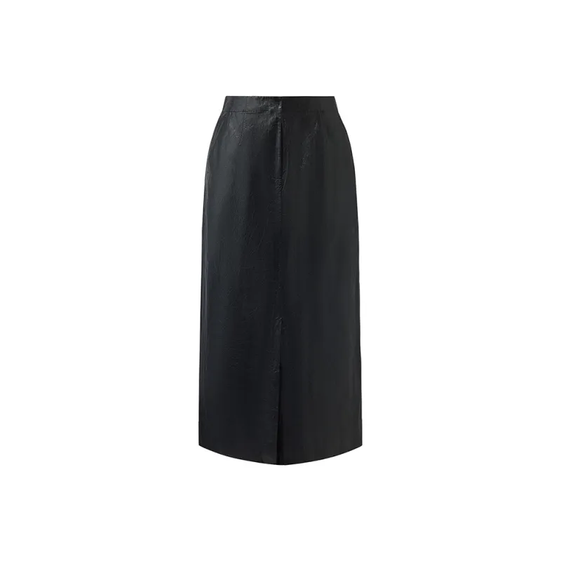 GOELIA Casual Long Skirt Women's Black-0