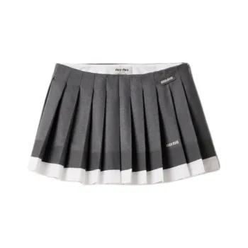 MIU MIU Casual Short Skirts Women's Gray