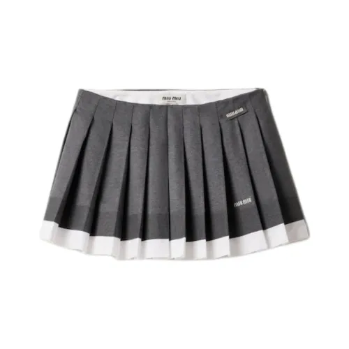 MIU MIU Casual Short Skirts Women's Gray