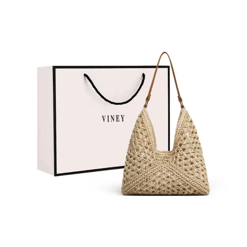 VINEY Fabric Shoulder Bag Tote Regular Women's Ecru