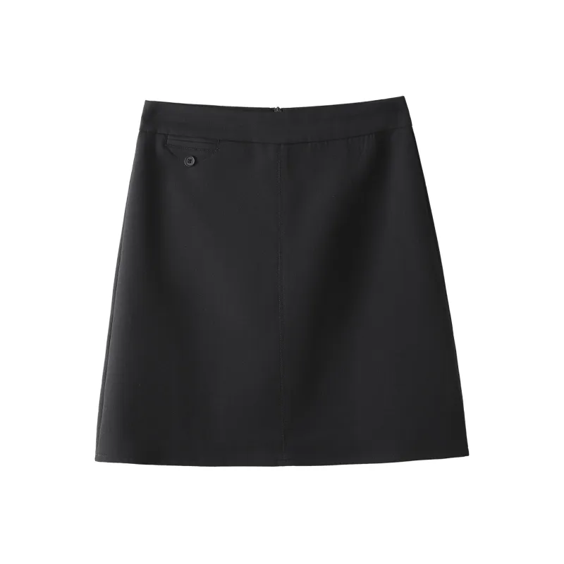 0571 Family Casual Short Skirts Women's Black-0