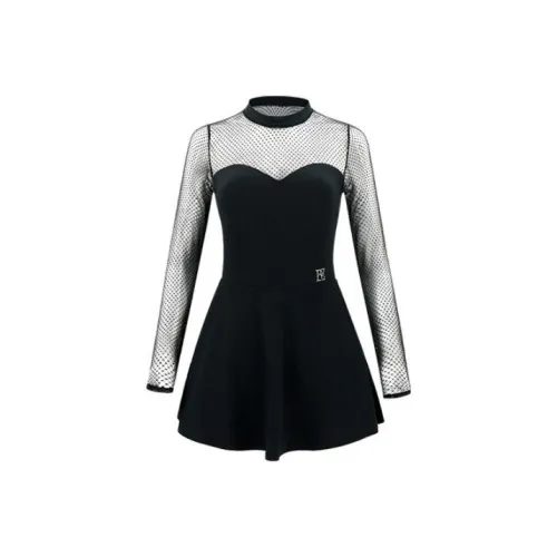 BALNEAIRE Little Black Dress Swim Dresses & Skirts Women's Night Black