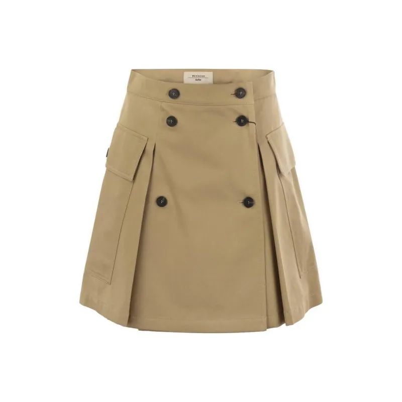 WEEKEND MaxMara Zebio Button Detailed Mini Skirt-0