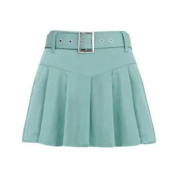 OROI Casual Short Skirts Women's Aqua Blue