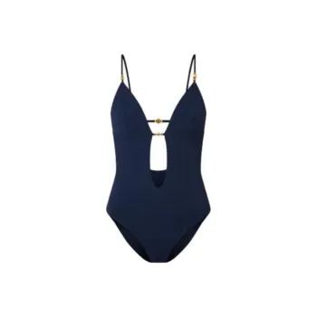 LOUIS VUITTON Monogram Charm One Piece Swimsuit One piece Swimsuit Women's Dark Blue