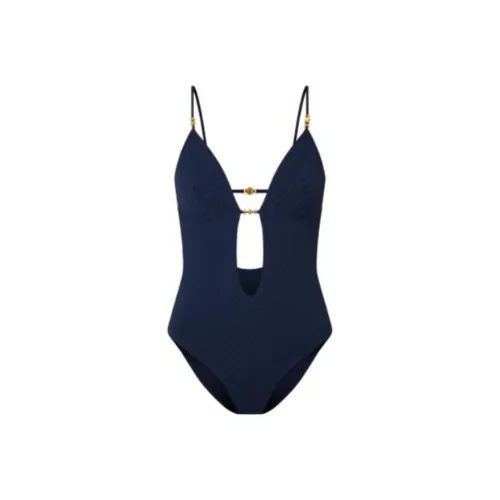 LOUIS VUITTON Monogram Charm One Piece Swimsuit One piece Swimsuit Women's Dark Blue