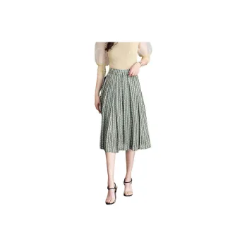 【dme】 Casual Long Skirts Women's Apple Green
