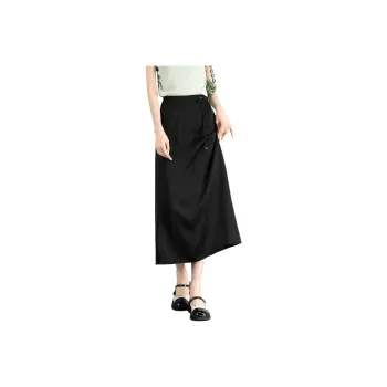 TERRE BLEUE Casual Long Skirt Women's Black