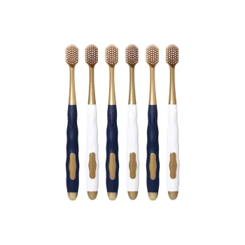 STARYEKA Wide Tip Fine Soft Bristles Toothbrushes Sensitive Oral Care Toothpaste With Gum Protection Family 6 Pcs