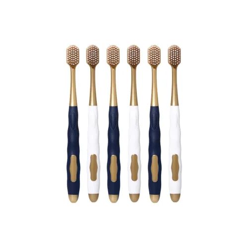 STARYEKA Wide Tip Fine Soft Bristles Toothbrushes Sensitive Oral Care Toothpaste With Gum Protection Family 6 Pcs