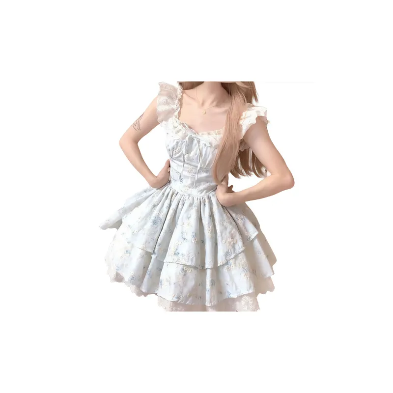 XIANSINIAO Short Sleeved Dress Women's-6