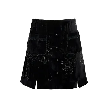 LULUALWAYS Casual Short Skirts Women's Black