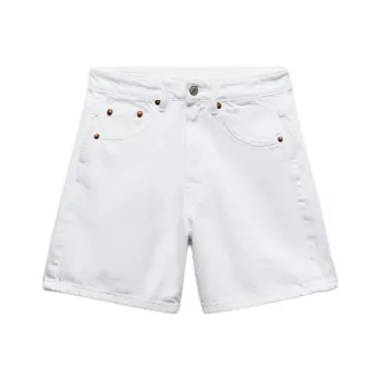 ZARA Trf Denim Shorts Women's White