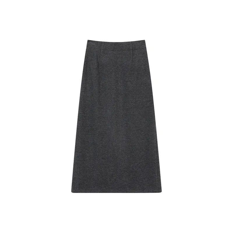 ELF SACK Casual Short Skirts Women's Versatile Dark Gray-0