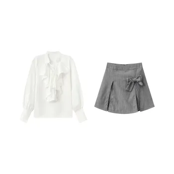 XUANSHU Two Piece Skirt Sets Women's