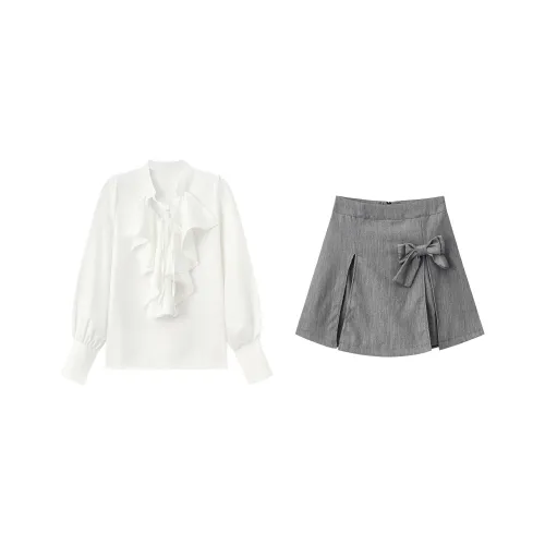 XUANSHU Two Piece Skirt Sets Women's