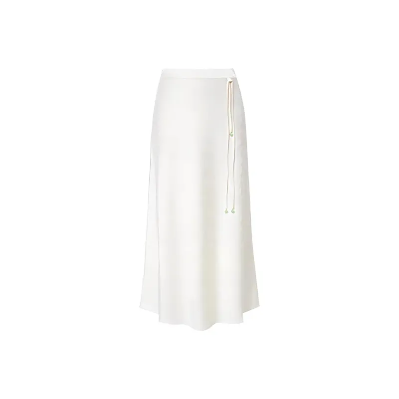 Mapping Casual Long Skirts Women's Ecru-0