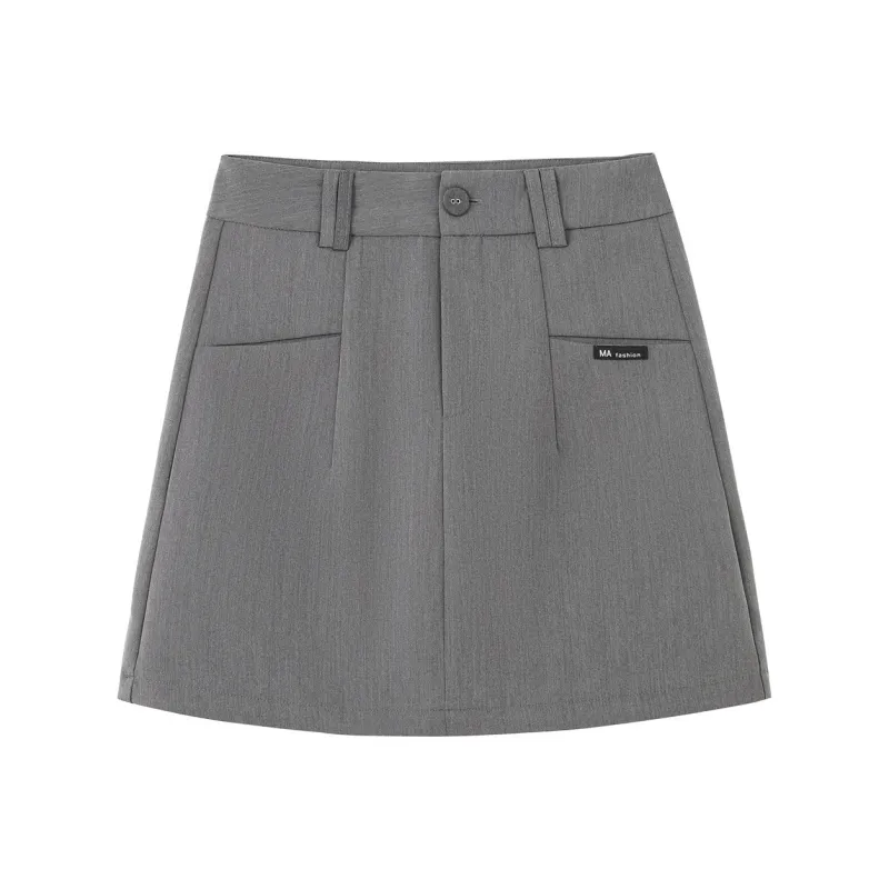 0571 Family Casual Short Skirts Women's Gray-0