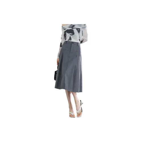 【dme】 Casual Long Skirts Women's Heather Gray