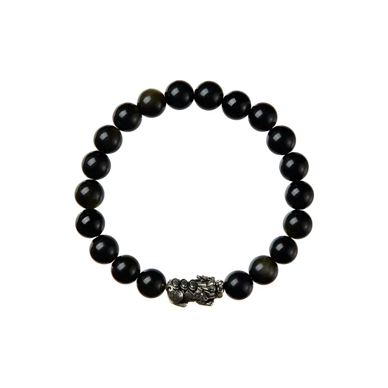 Stone Notes Obsidian Bracelets Unisex-0
