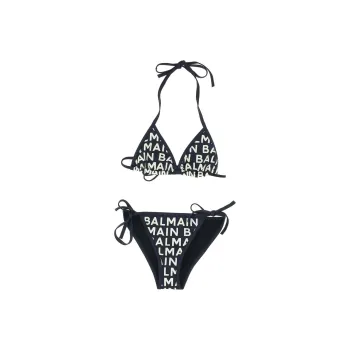 BALMAIN Logo print Bikini Set