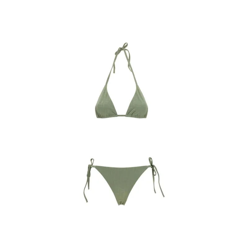 FENDI SS23 Bikini Two-Piece Swimsuit Women's Green-0