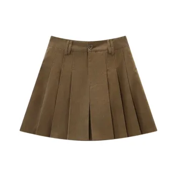KUHNMARVIN Casual Short Skirts Women's Chocolate Brown