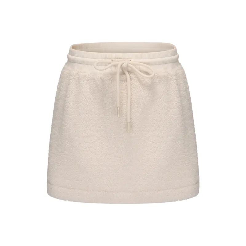 CHIWAWAMEME Casual Short Skirts Women's Cream Beige-0