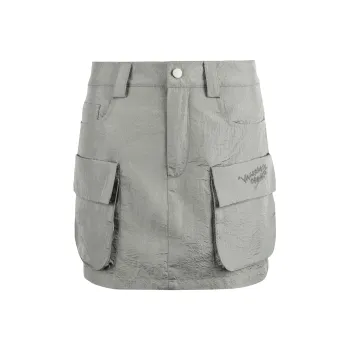 Valeria Obbaco Casual Short Skirts Women's Gray