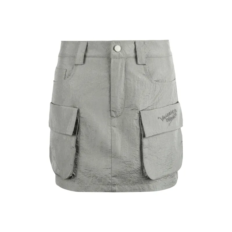 Valeria Obbaco Casual Short Skirts Women's Gray-0