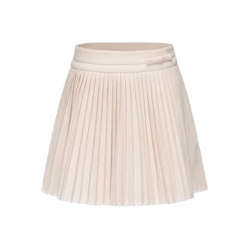 CHIWAWAMEME Casual Short Skirts Women's Cream Beige