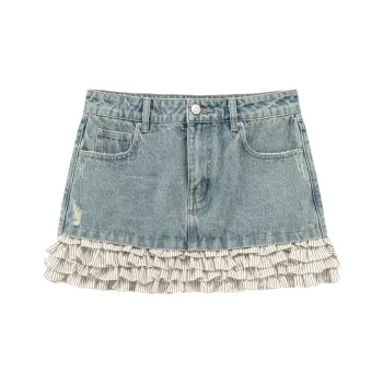 CHUU Denim Short Skirts Women's Denim Blue