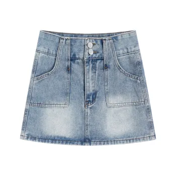 Garbege Denim Short Skirts Women's Blue