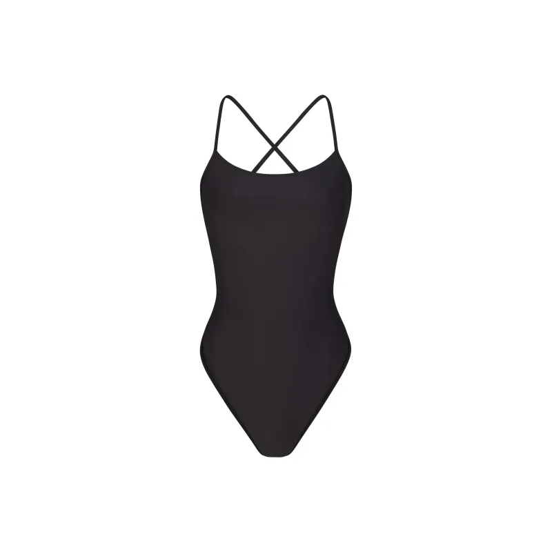 SKIMS SIGNATURE SWIM CAMI ONE PIECE One-piece Swimsuit Women's ONYX/Onyx-0