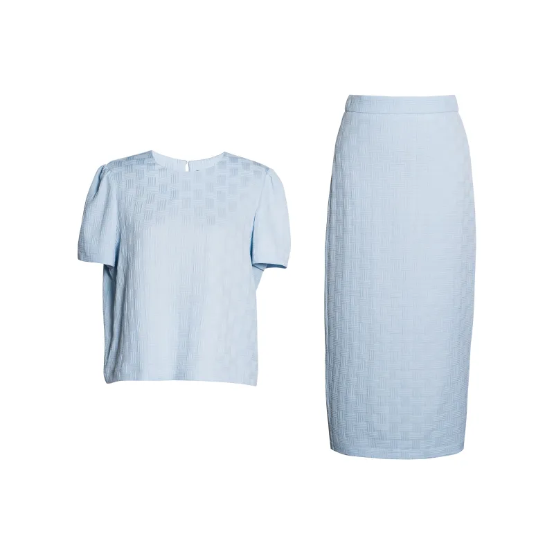 ROEYSHOUSE Skirt Set Women's Light Blue-0
