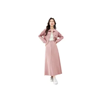 VIMLY Two Piece Skirt Sets Women's Pink