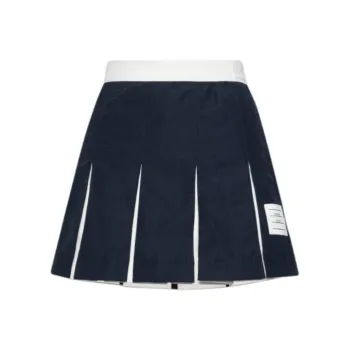 THOM BROWNE Pleated Ripstop Miniskirt