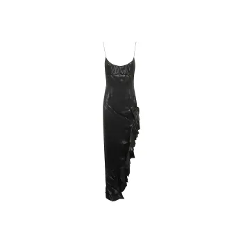 Alessandra Rich Ruffled Asymmetrical Midi Dress